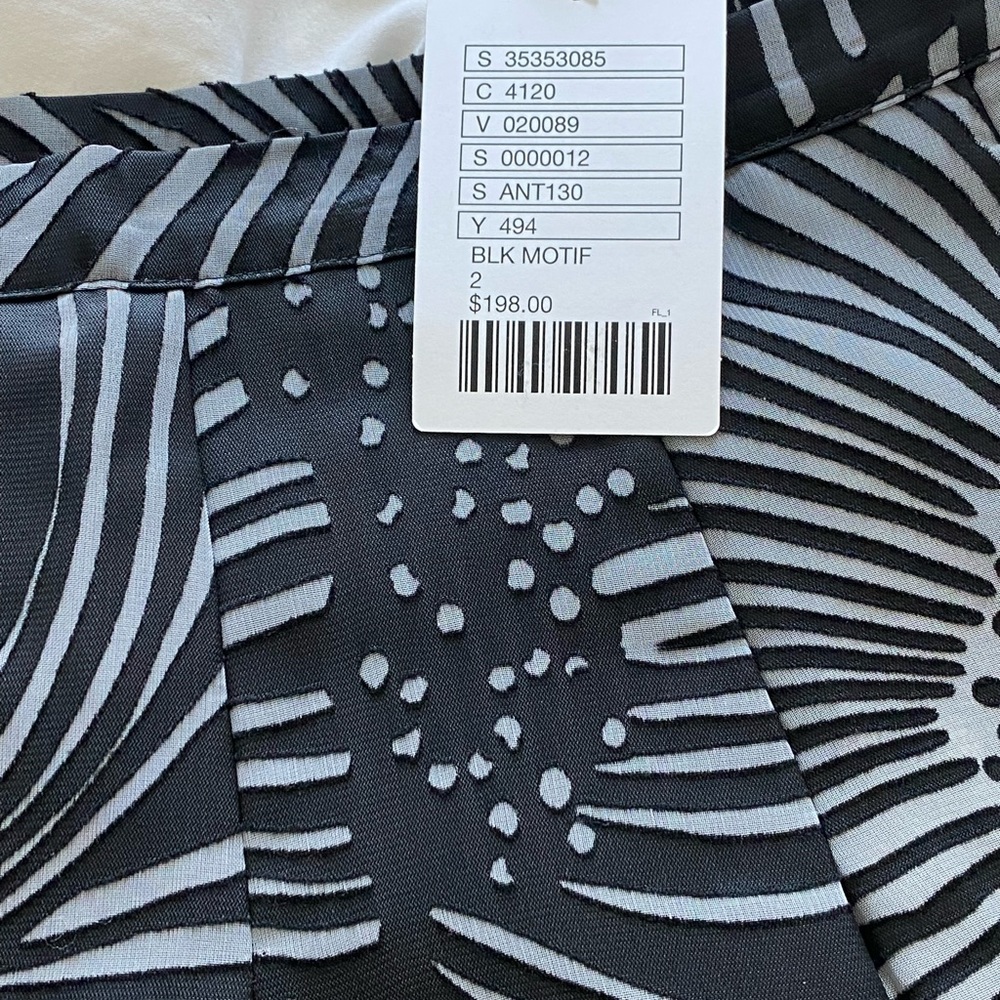 New Anthropologie Black Motif aline skirt